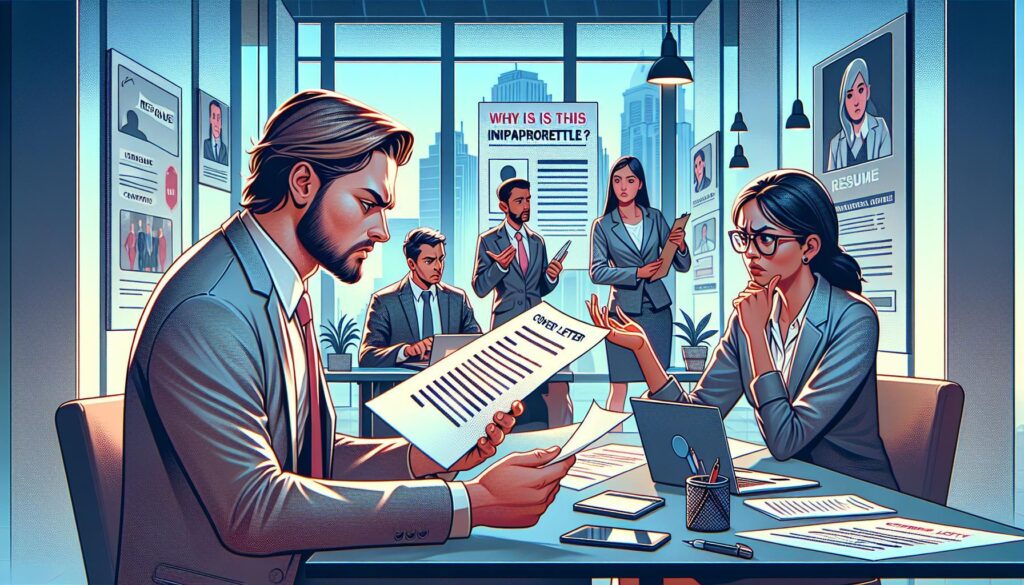 Why is this cover letter inappropriate? Common Mistakes